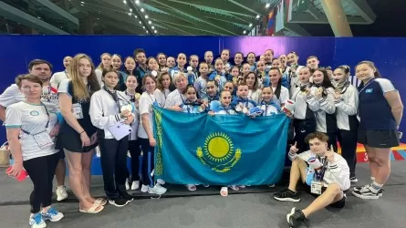 Золотую эстафету чемпионата Азии приняли казахстанские спортсмены по артистическому плаванию