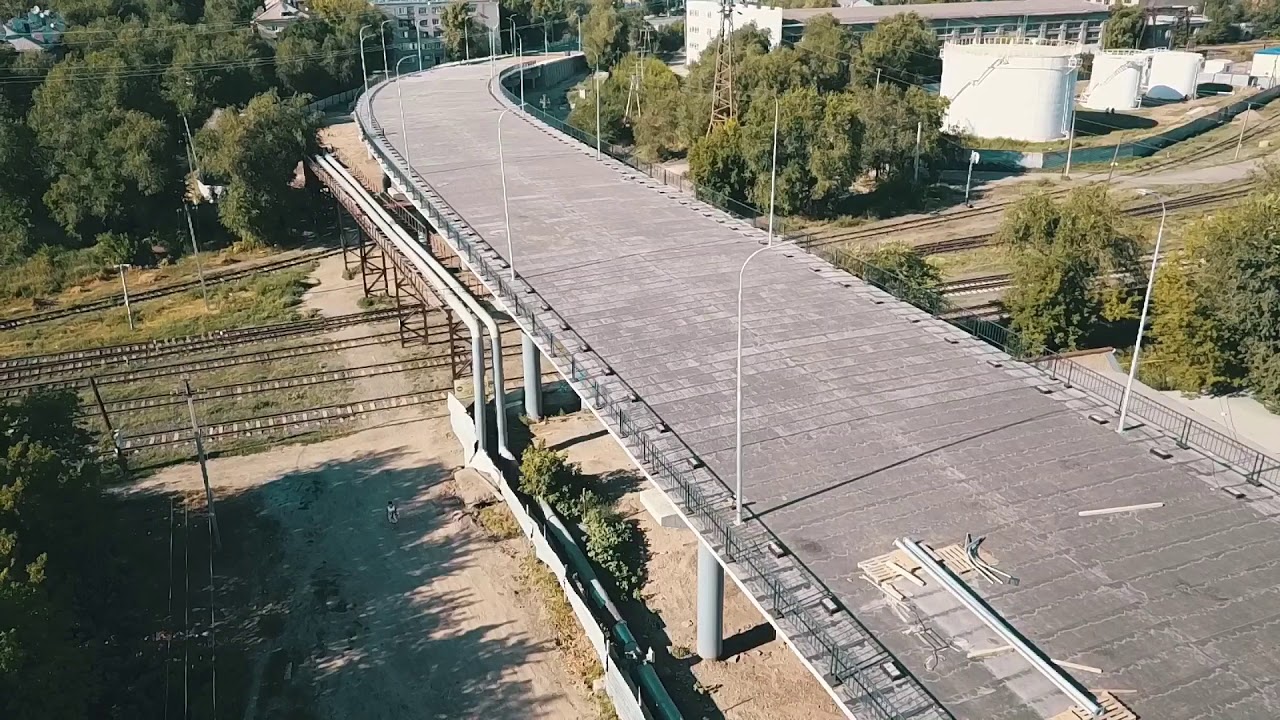 Строительство деповского моста в Уральске завершено