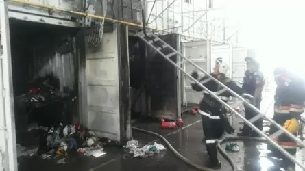 Пожар произошел на рынке в городе Талгаре Алматинской области  