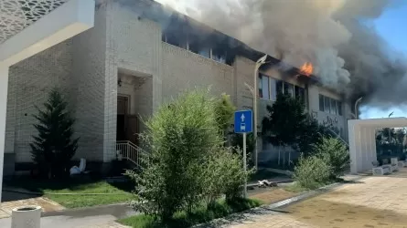 Крупный пожар произошел в Туркестане