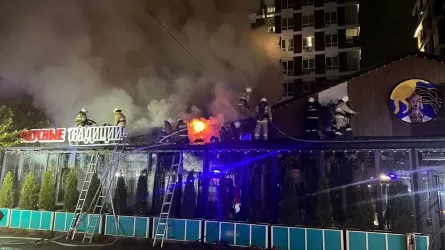 В Алматы горел ресторан