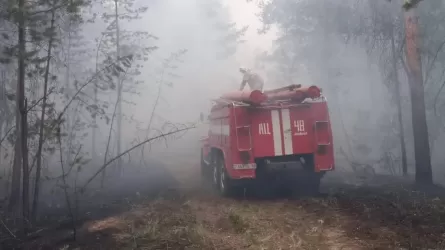 В Абайской области тушение пожара продолжается на трех участках