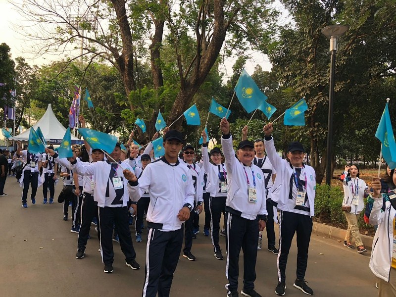 Сборная Казахстана отправилась на торжественный парад открытия Азиатских игр-2018