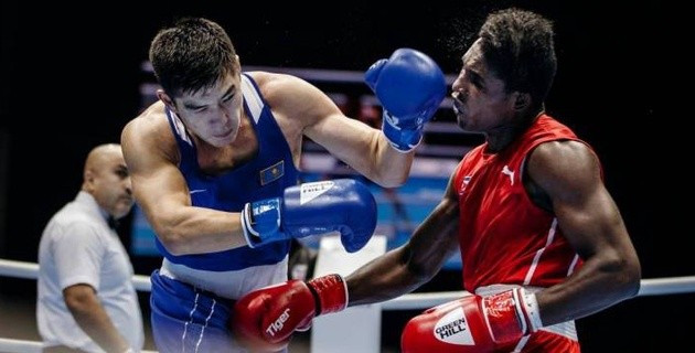 Кубаның Олимпиада чемпиондары қазақ боксшыларымен жаттығып жатыр 