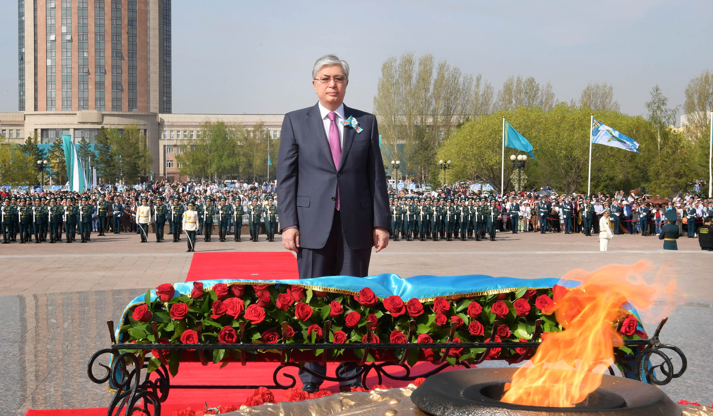 Поздравительные телеграммы с Днем Победы поступили президенту Казахстана от ряда глав государств